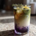 Blueberry Lavender Iced Matcha Latte