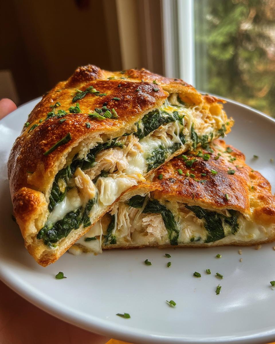 Chicken Spinach Calzone - detail 1