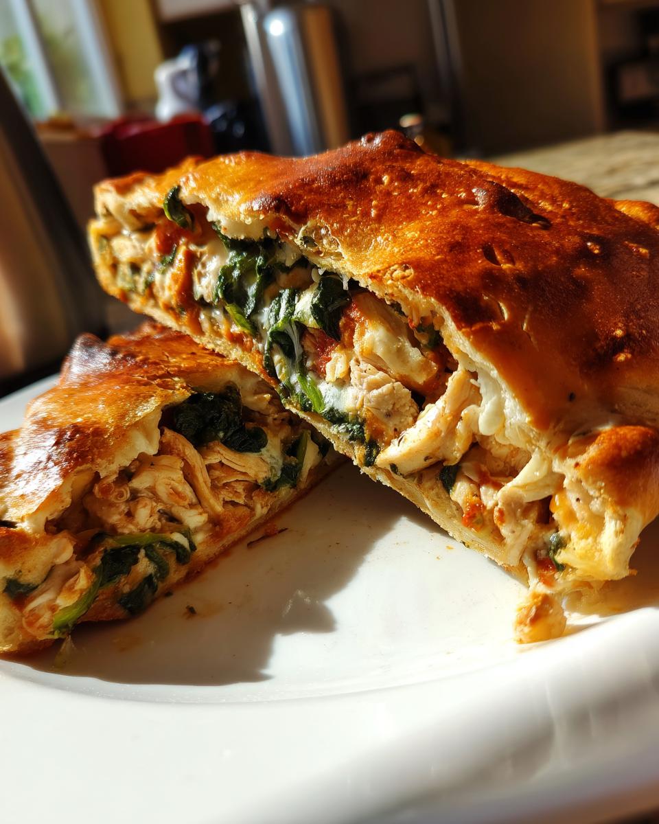 Chicken Spinach Calzone - detail 1