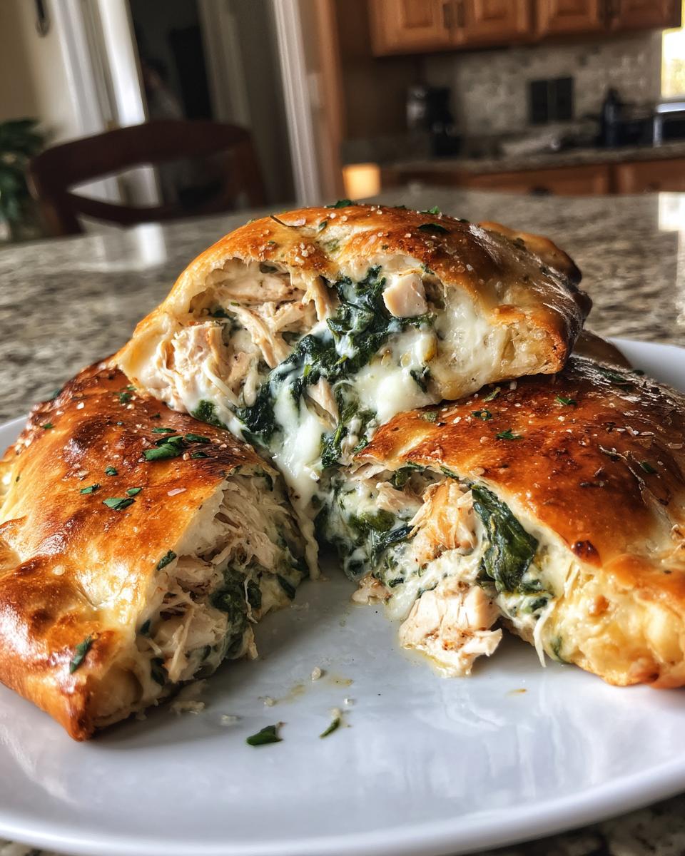 Chicken Spinach Calzone - detail 2