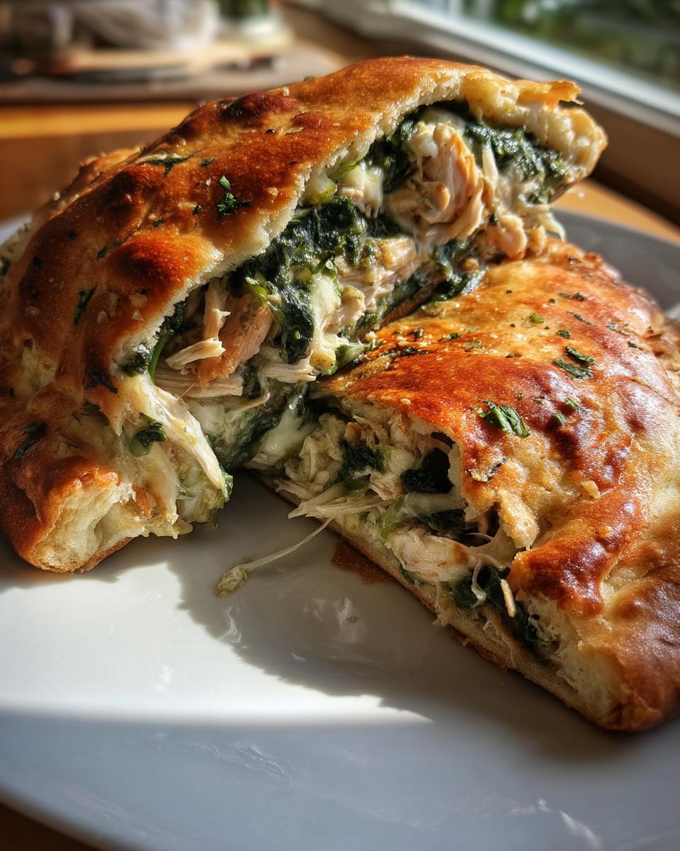 Chicken Spinach Calzone - detail 3