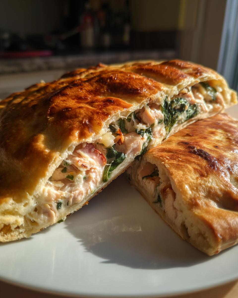 Chicken Spinach Calzone - detail 4