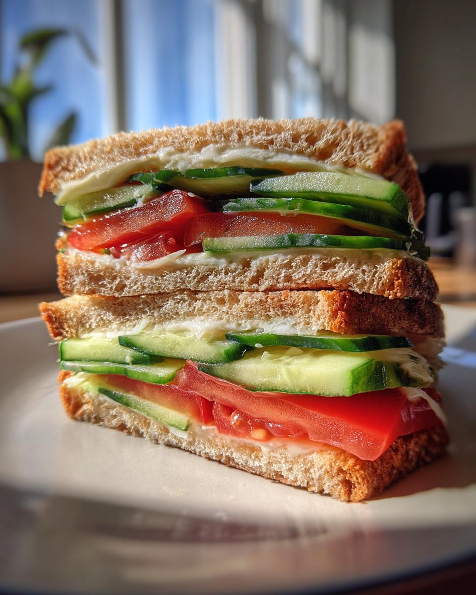 Cucumber & Tomato Sandwich - detail 2