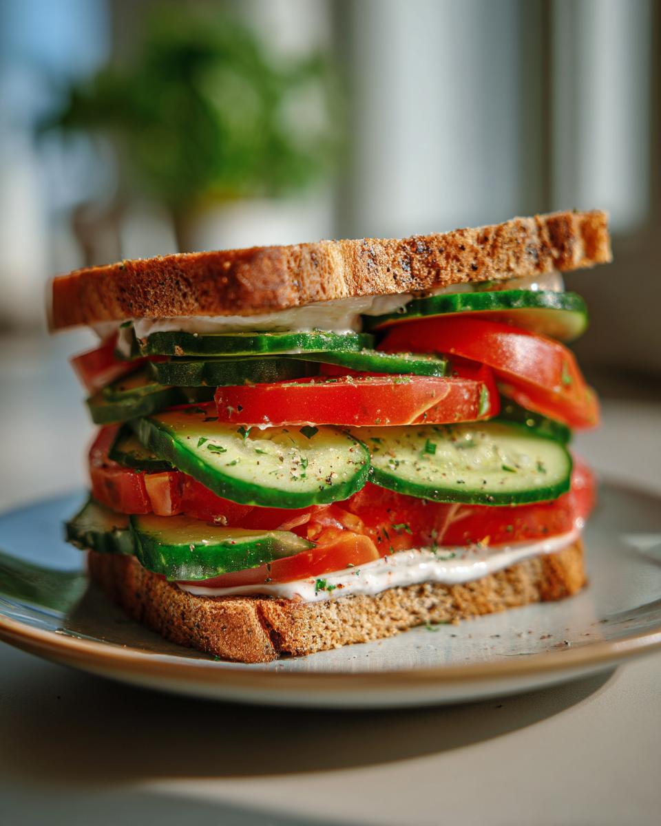 Cucumber & Tomato Sandwich - detail 3