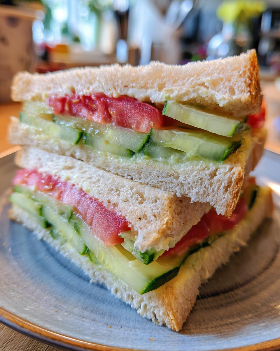 Cucumber & Tomato Sandwich - detail 4