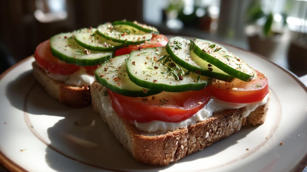 Cucumber & Tomato Sandwich