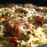 Greek Chicken Orzo Bake