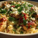 Greek Chicken Orzo Bake