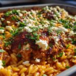 Greek Chicken Orzo Bake