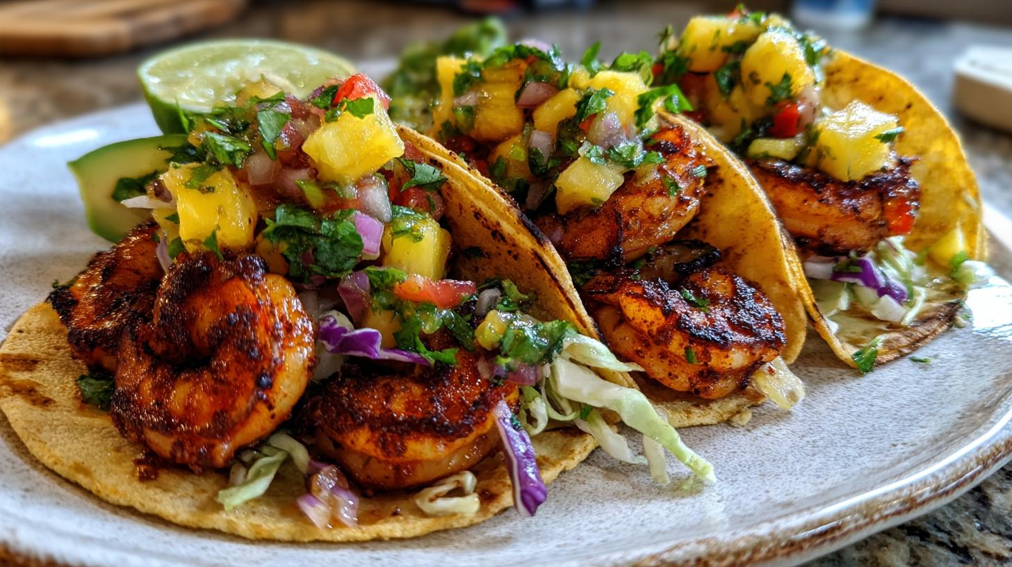 Grilled Shrimp Tacos with Pineapple Salsa