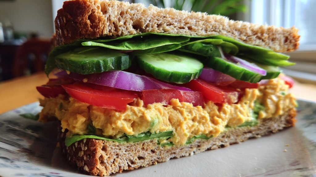 High-Protein Veggie Sandwich