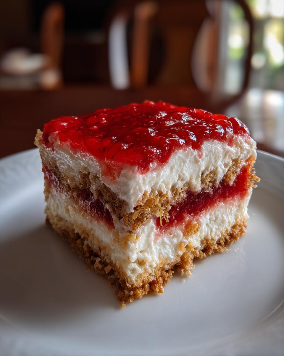 Judy's Strawberry Pretzel Salad - detail 2