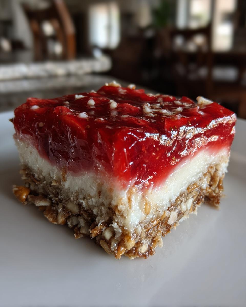 Judy's Strawberry Pretzel Salad - detail 4