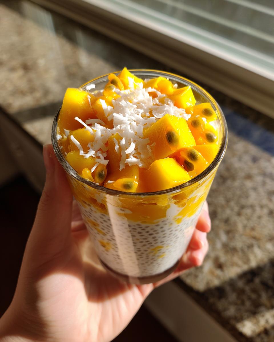 Mango, Passion Fruit & Coconut Chia Pudding - detail 4