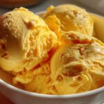 No-Churn Mango Coconut Ice Cream