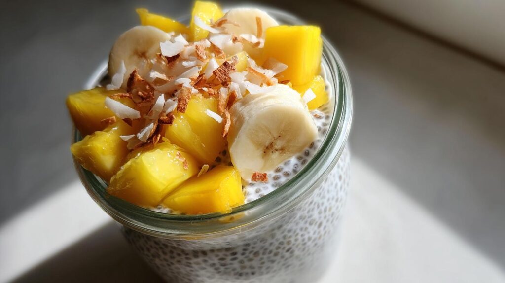 No-Cook Overnight Chia Tropical Parfaits