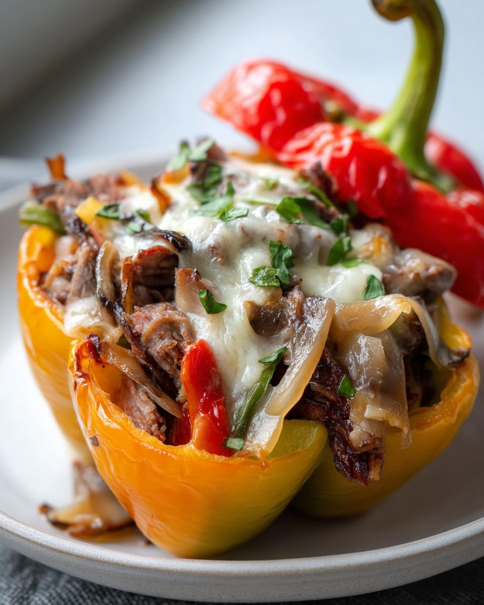 Philly Cheesesteak Stuffed Peppers - detail 1