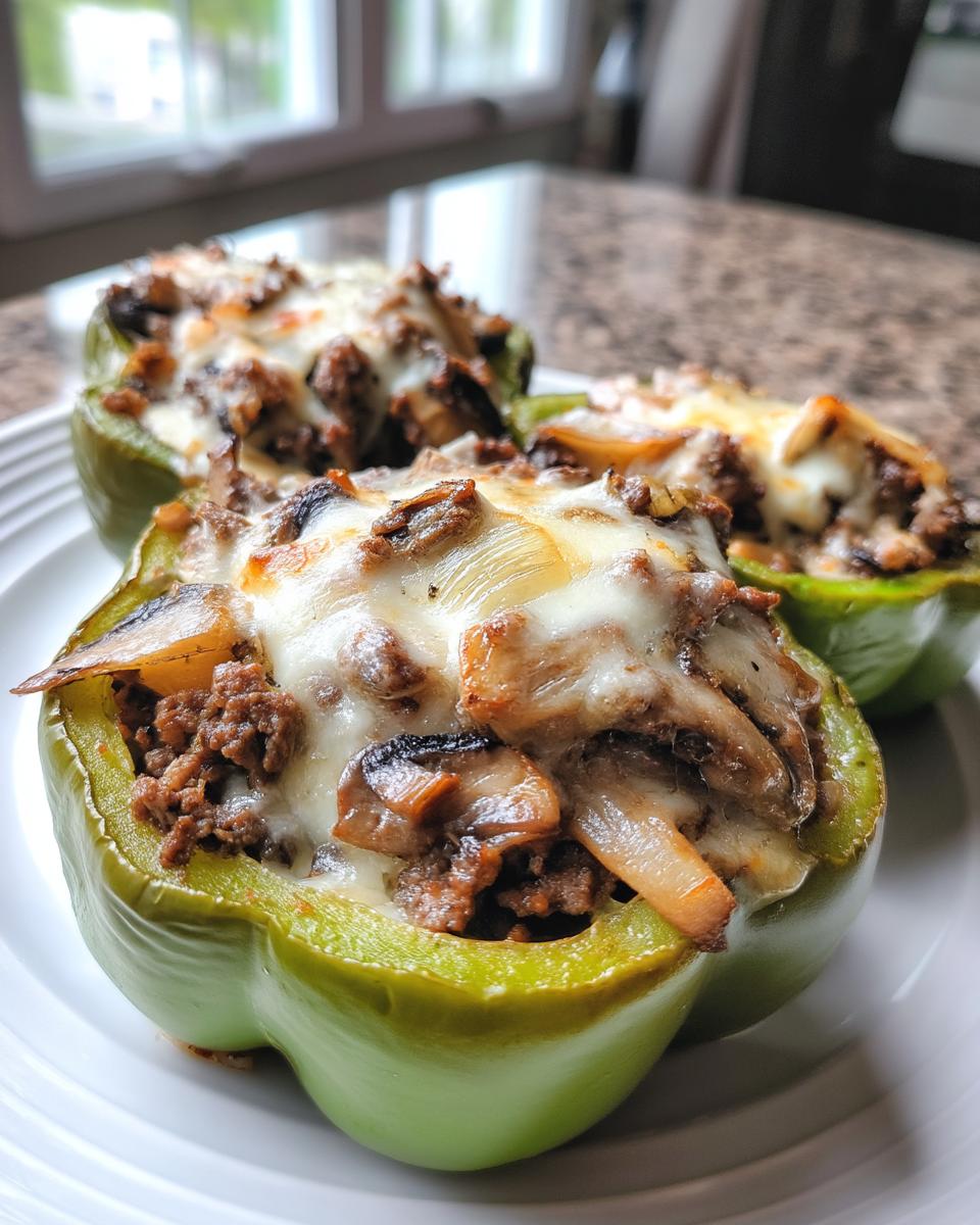 Philly Cheesesteak Stuffed Peppers - detail 3
