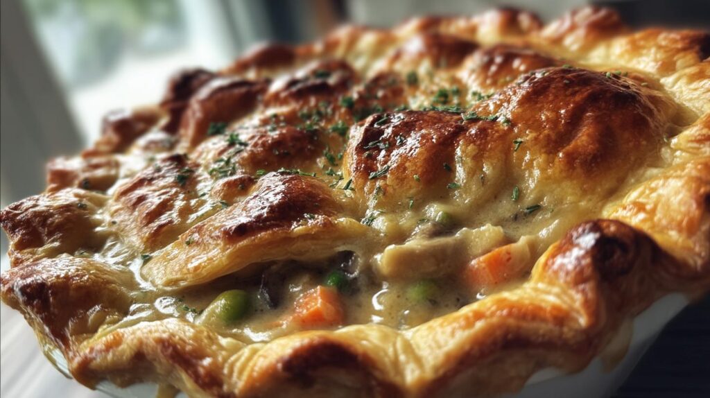 Ruffled Mushroom Pot Pie
