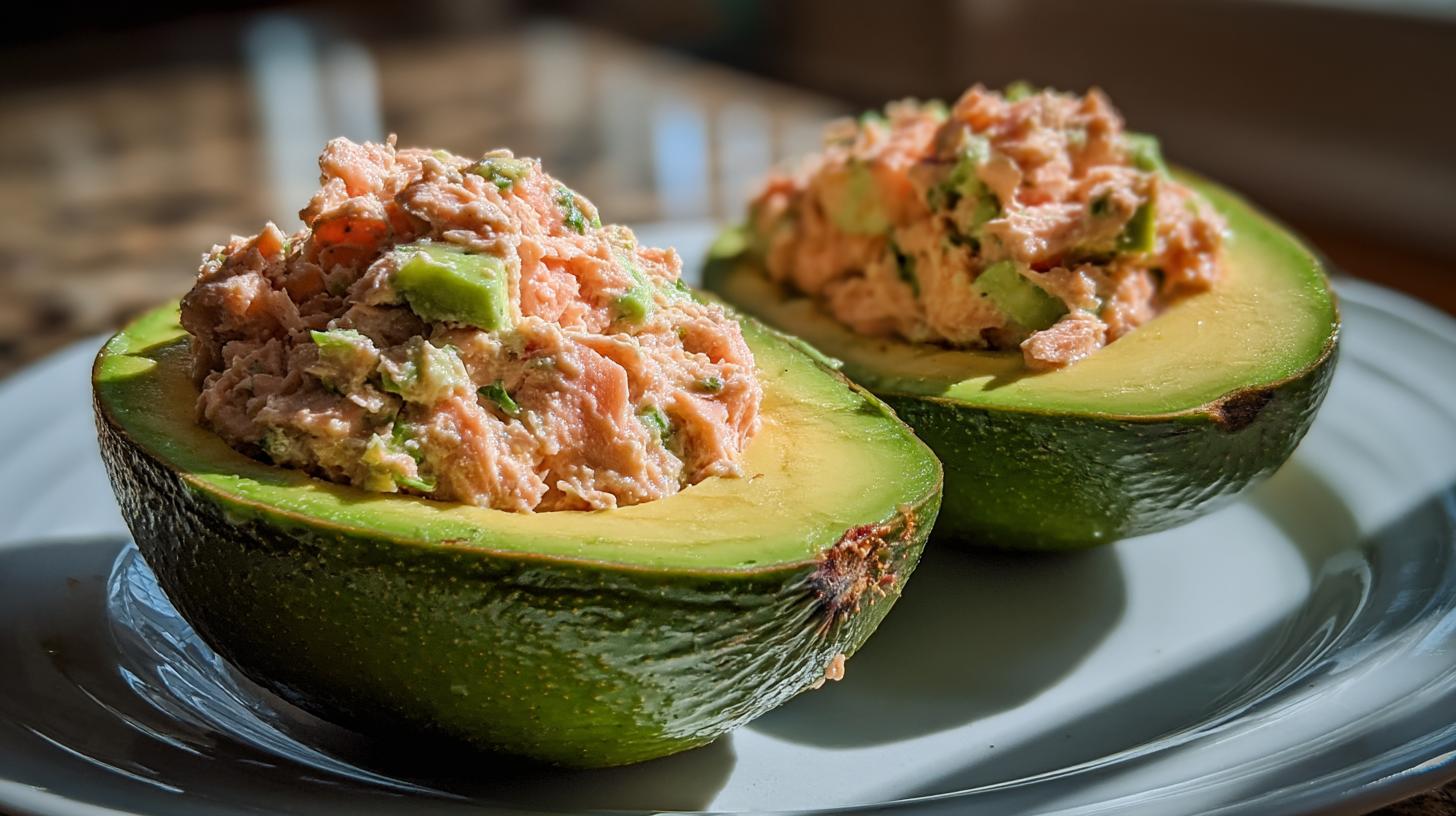 Salmon Stuffed Avocados Ready in 10 Mins!