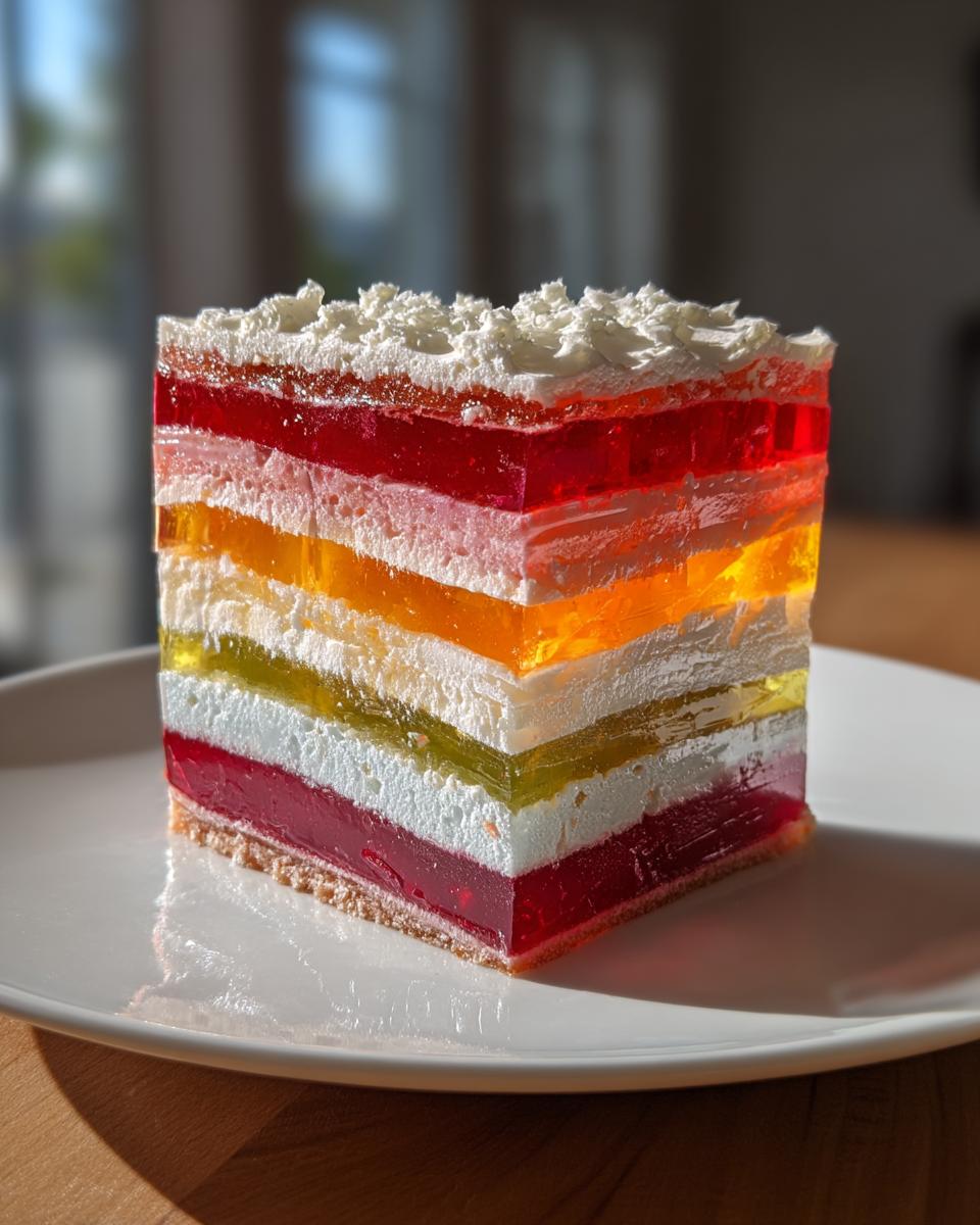 Seven Layer Gelatin Salad - detail 1
