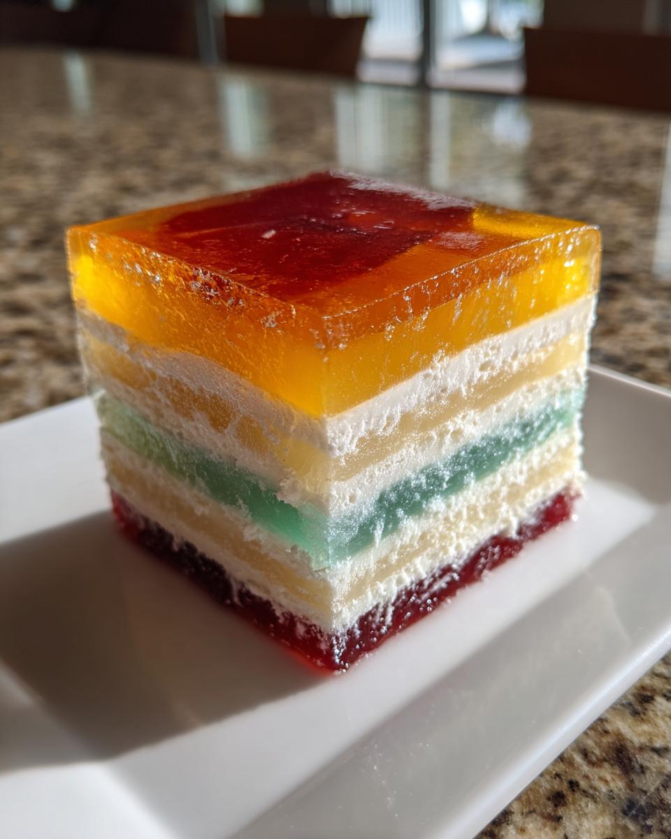 Seven Layer Gelatin Salad - detail 3