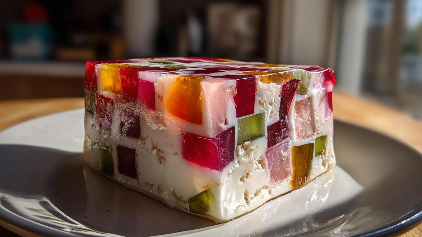 Stained Glass Gelatin Cake - detail 1