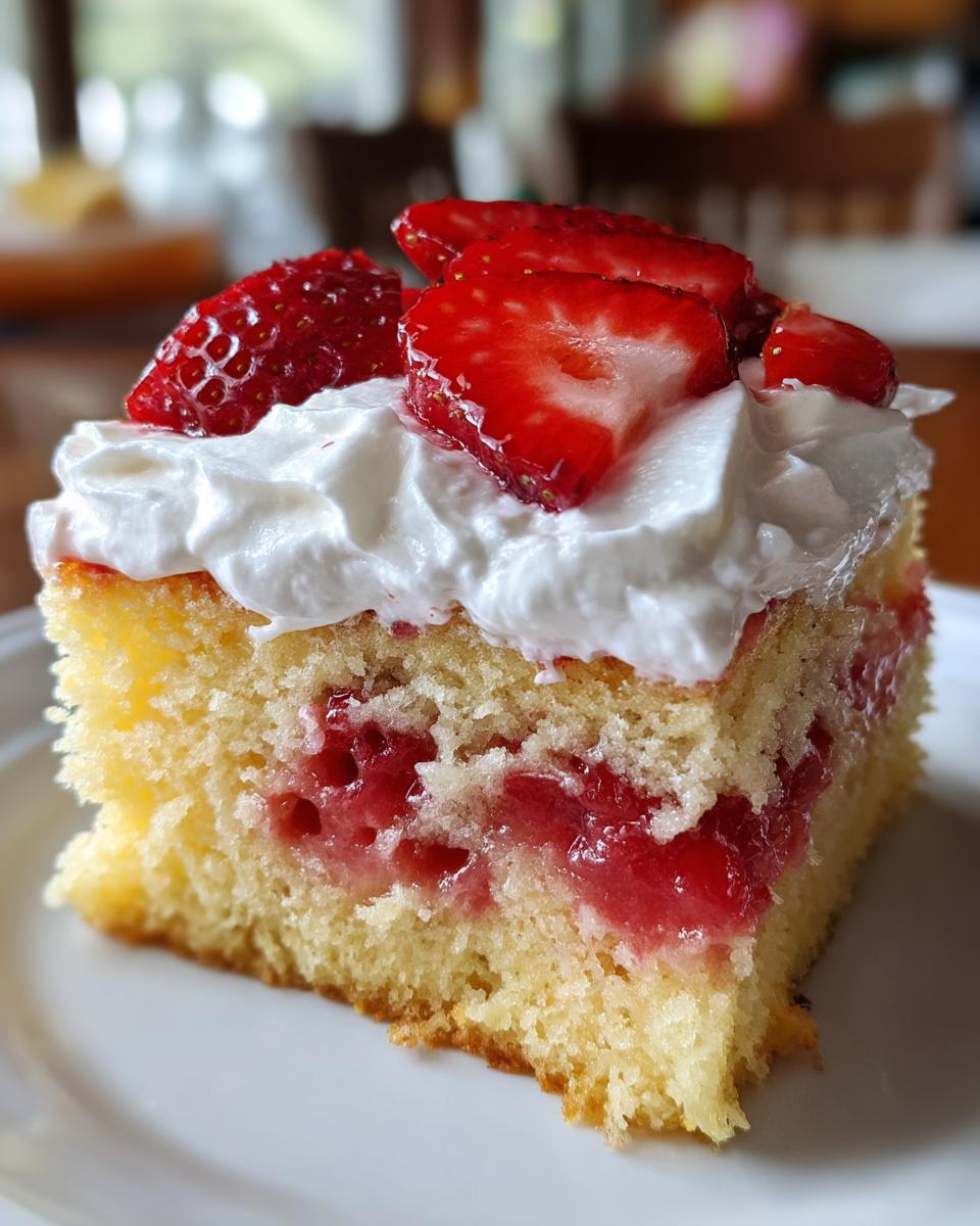 Strawberry Lemonade Poke Cake - detail 1