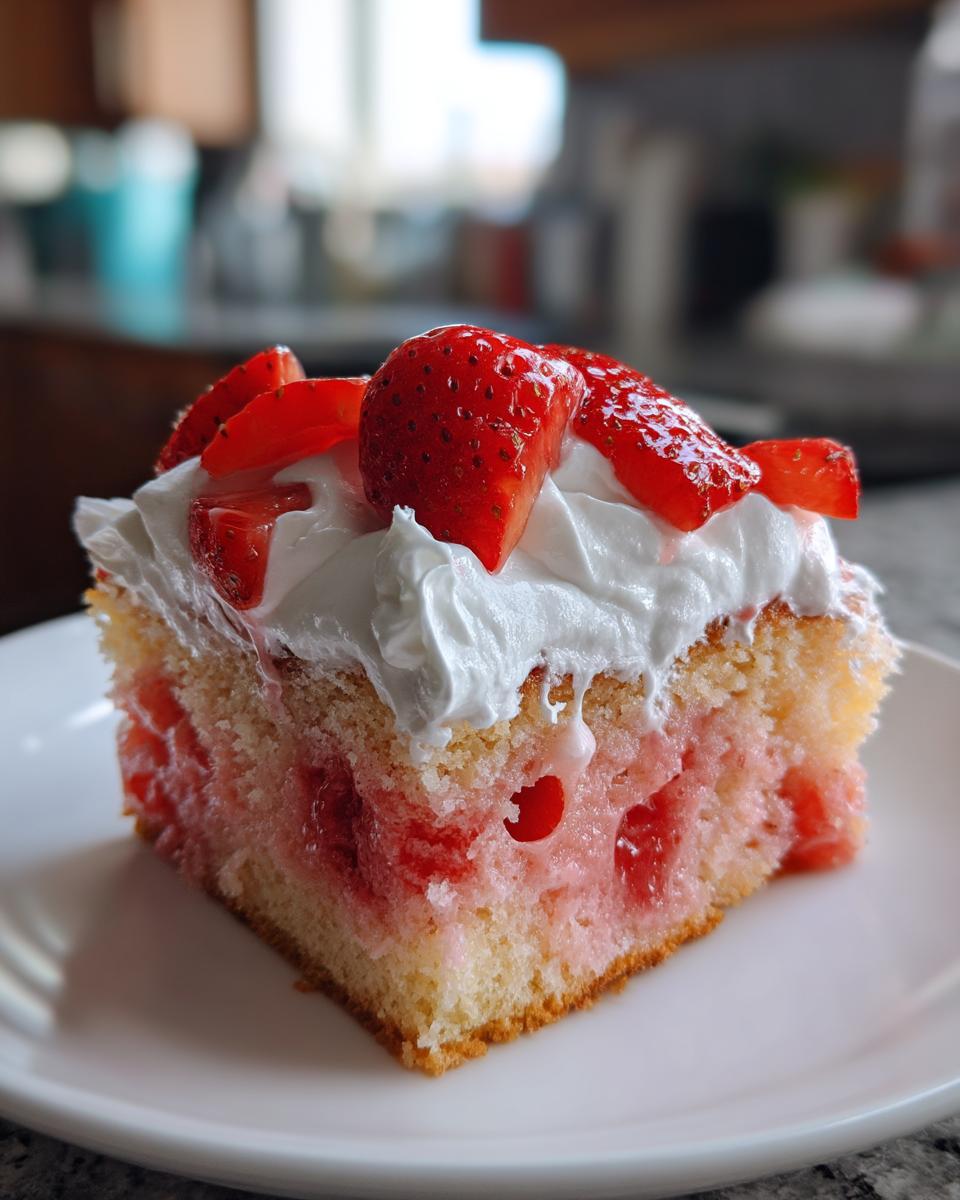 Strawberry Lemonade Poke Cake - detail 2