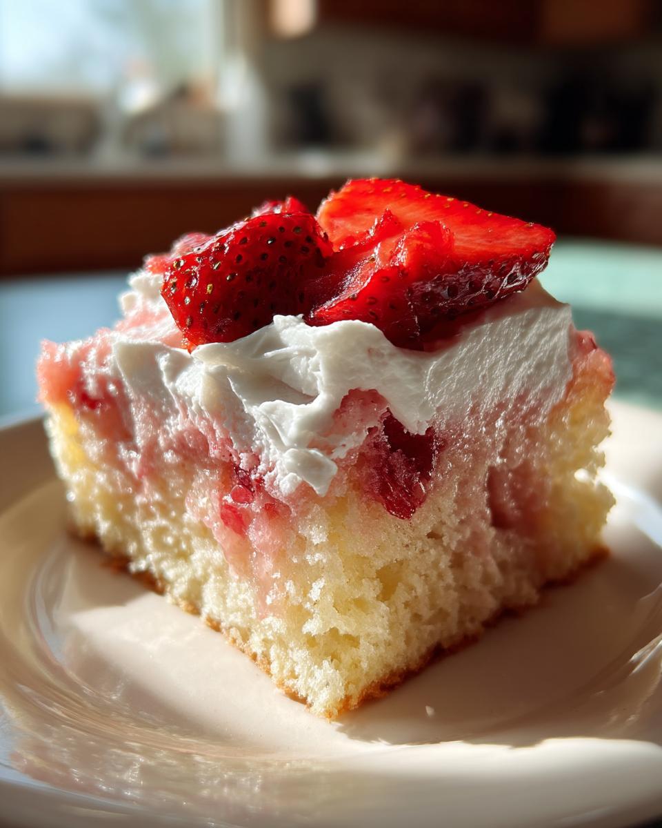 Strawberry Lemonade Poke Cake - detail 3