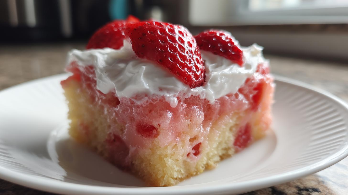 Strawberry Lemonade Poke Cake