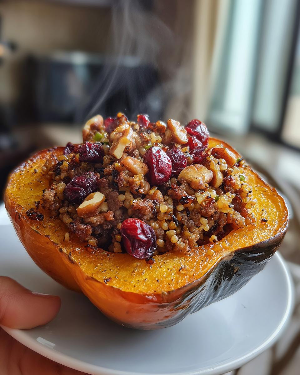 Stuffed Acorn Squash - detail 1