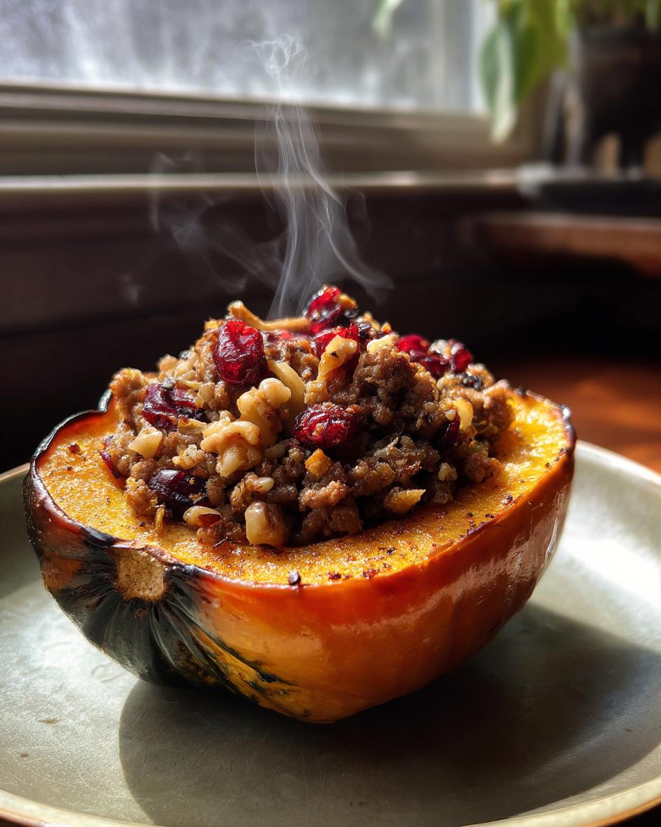 Stuffed Acorn Squash - detail 2