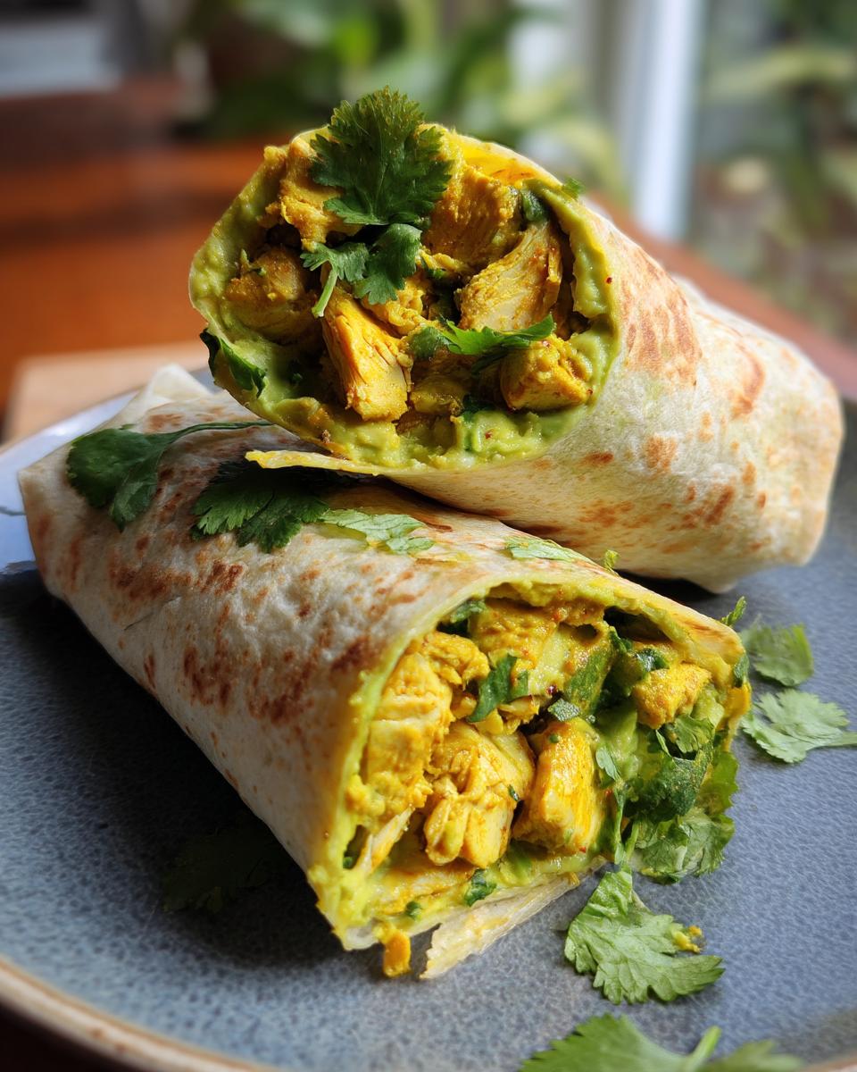 Turmeric Chicken & Avocado Wraps - detail 1