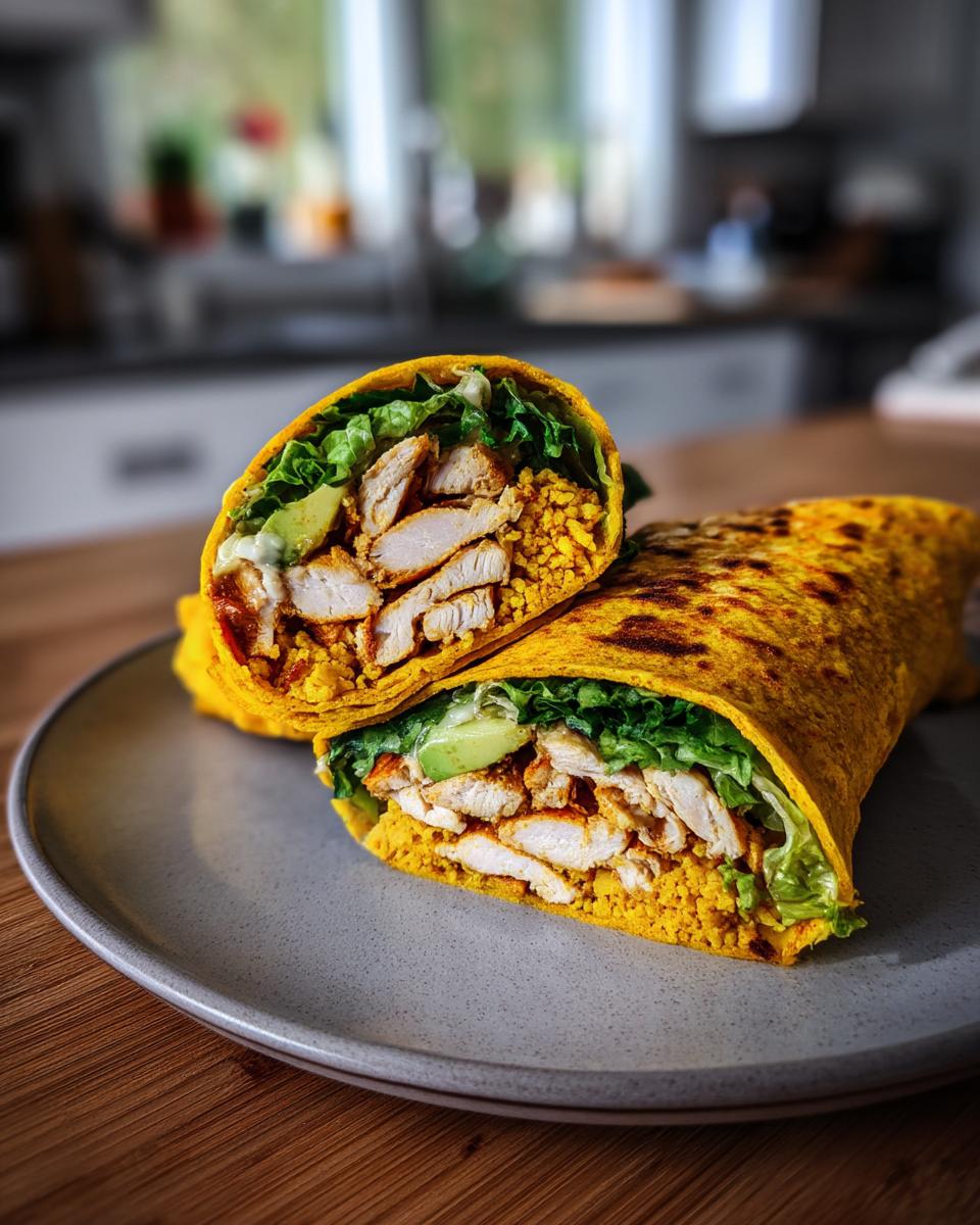 Turmeric Chicken & Avocado Wraps - detail 1