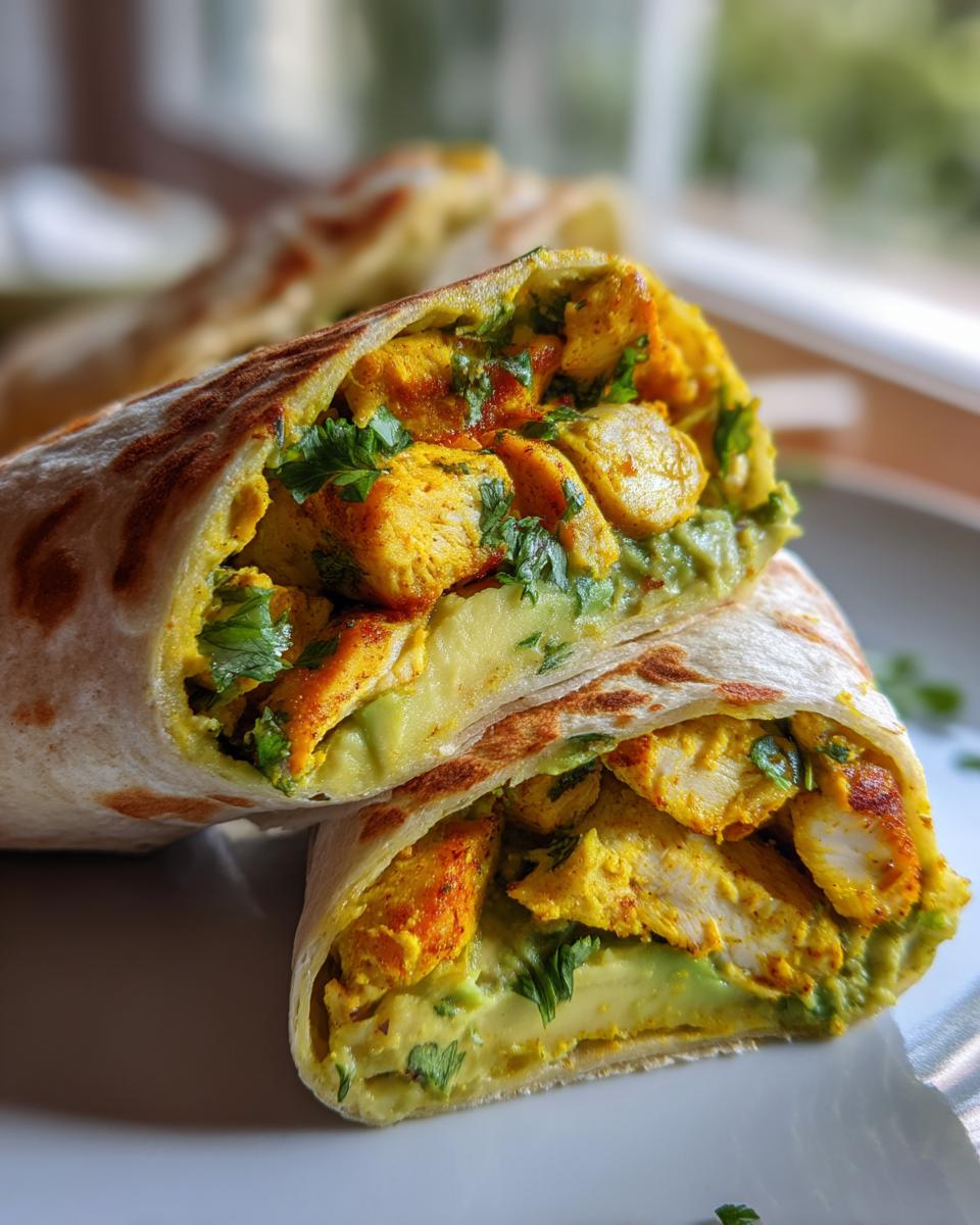 Turmeric Chicken & Avocado Wraps - detail 2