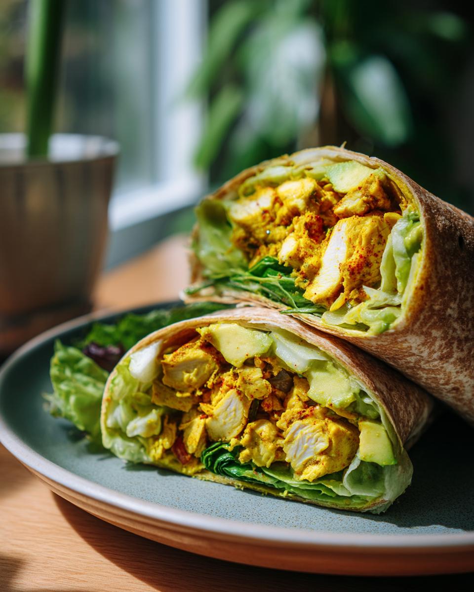 Turmeric Chicken & Avocado Wraps - detail 2