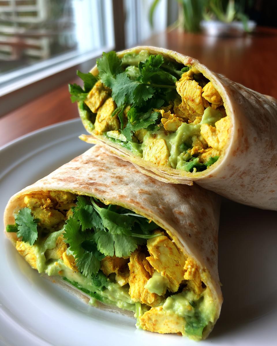 Turmeric Chicken & Avocado Wraps - detail 3