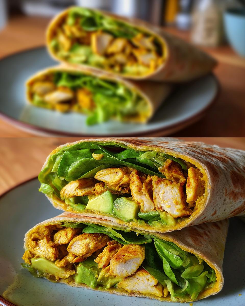Turmeric Chicken & Avocado Wraps - detail 3