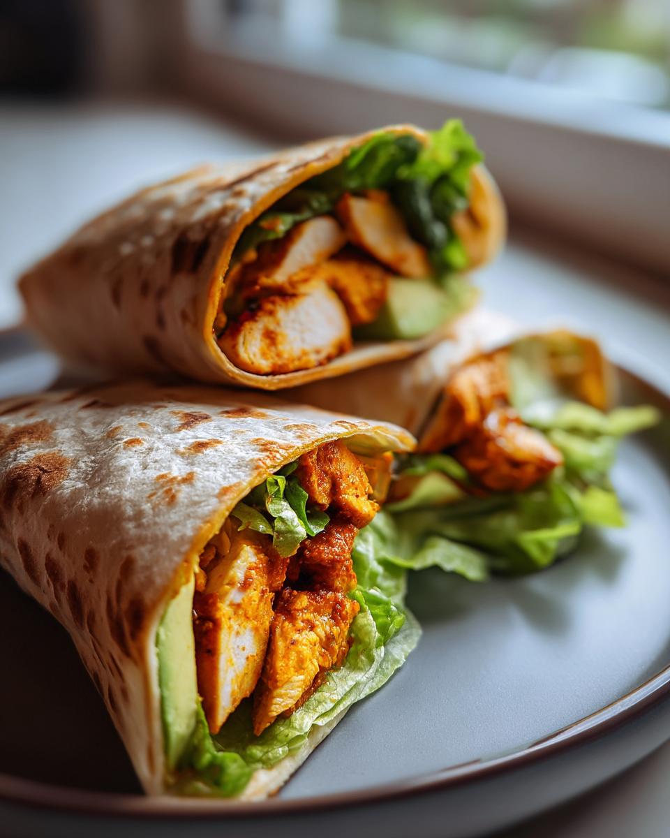 Turmeric Chicken & Avocado Wraps - detail 4