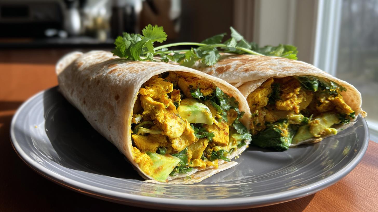 Turmeric Chicken & Avocado Wraps in 30 Minutes