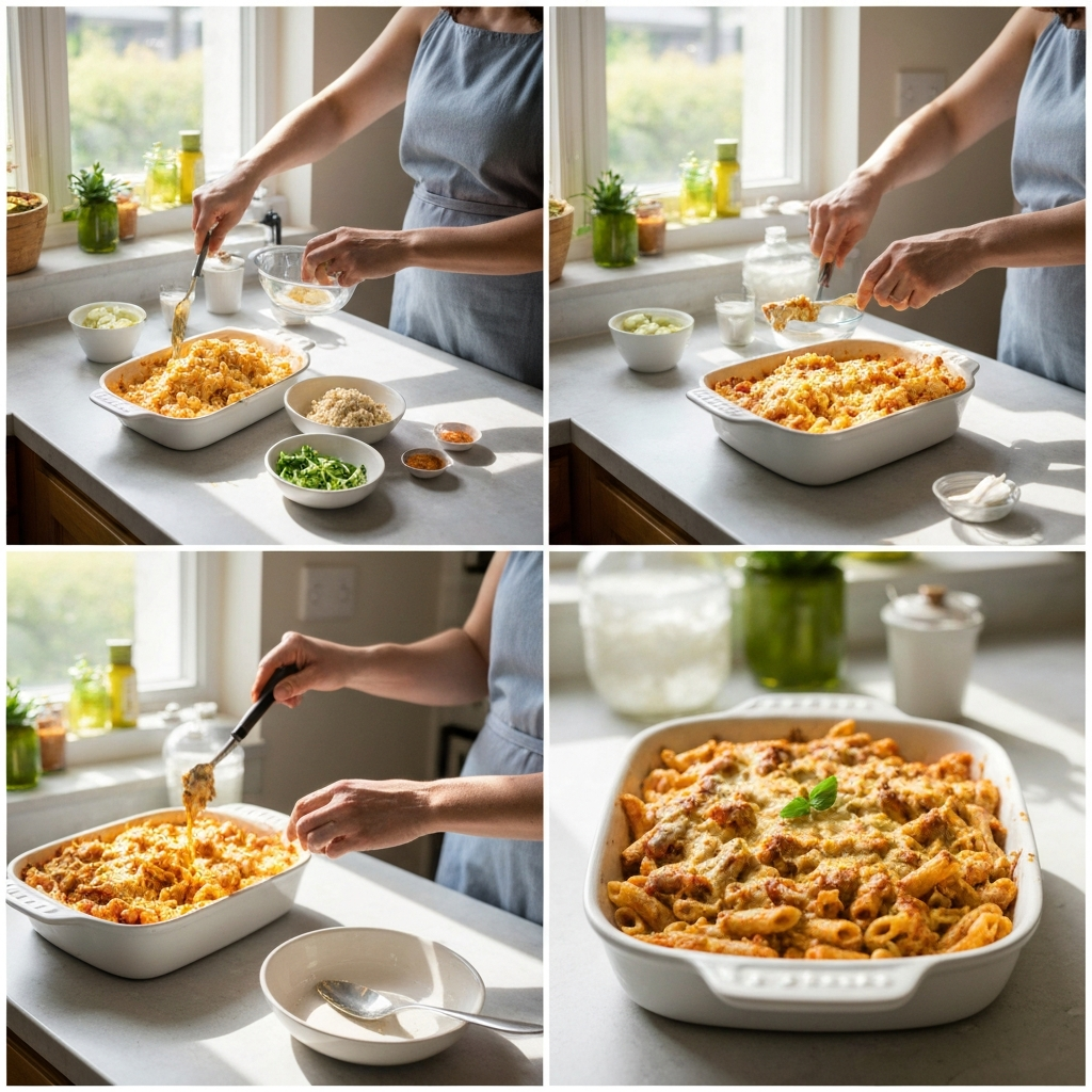 Hands slicing lemons beside a raw whole chicken and fresh herbs on a kitchen counter