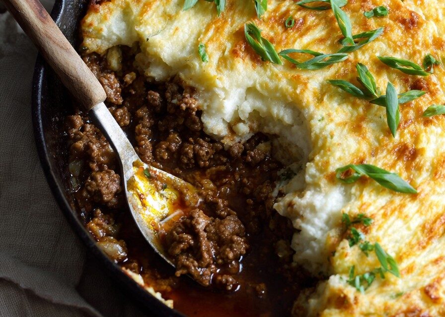 Beef Shepherd's Pie finished dish