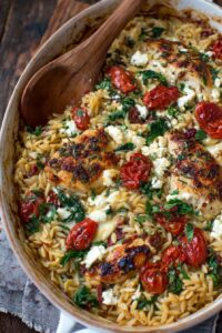 Greek Chicken Orzo Bake mokhtaruizouhair ar 23 raw v