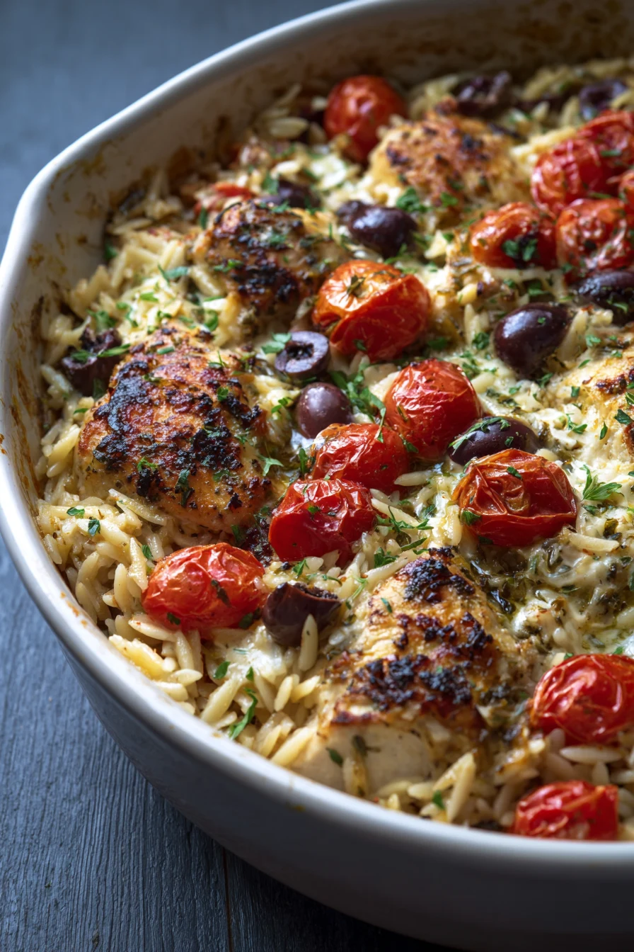 Greek Chicken Orzo Bake mokhtaruizouhair ar 23 raw v