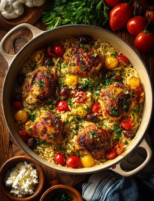 Greek Chicken and Orzo: Homemade Recipe