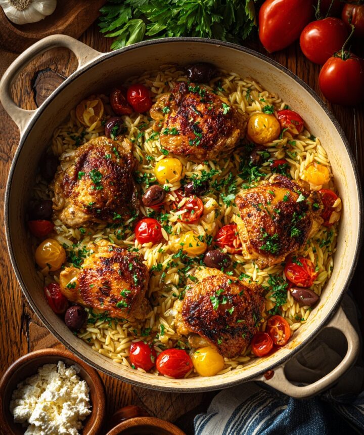 Greek Chicken and Orzo: Homemade Recipe