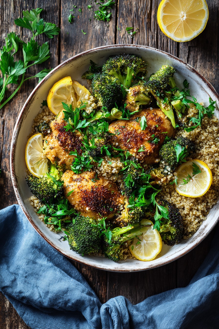 Lemon Garlic Chicken And Broccoli Skillet Recipe