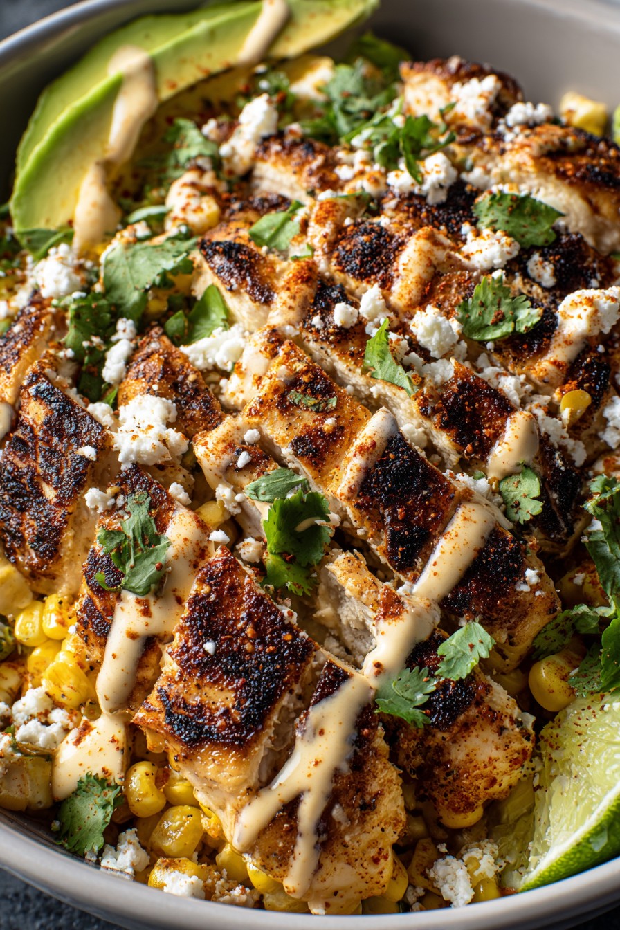 Mexican Street Corn Chicken Bowl Recipe