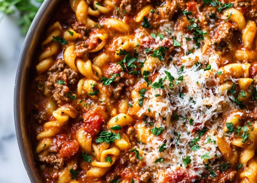 One Pot Creamy Beef Pasta article article